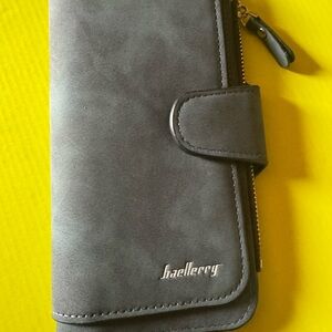 Baellerry Gray Zip Wallet Clutch